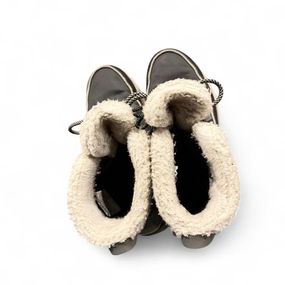 Sorel Explorer Carnival Waterproof Winter Boots Women 6.5 Gray Faux Fur Lined - Picture 6 of 6